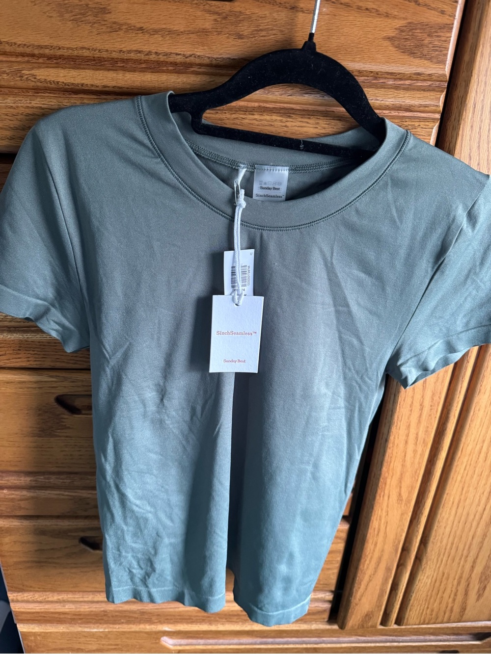 Sunday Best Sage Green Short Sleeve Crewneck Tee girl